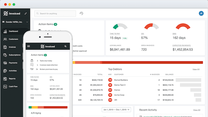 Product Screenshot: Invoiced